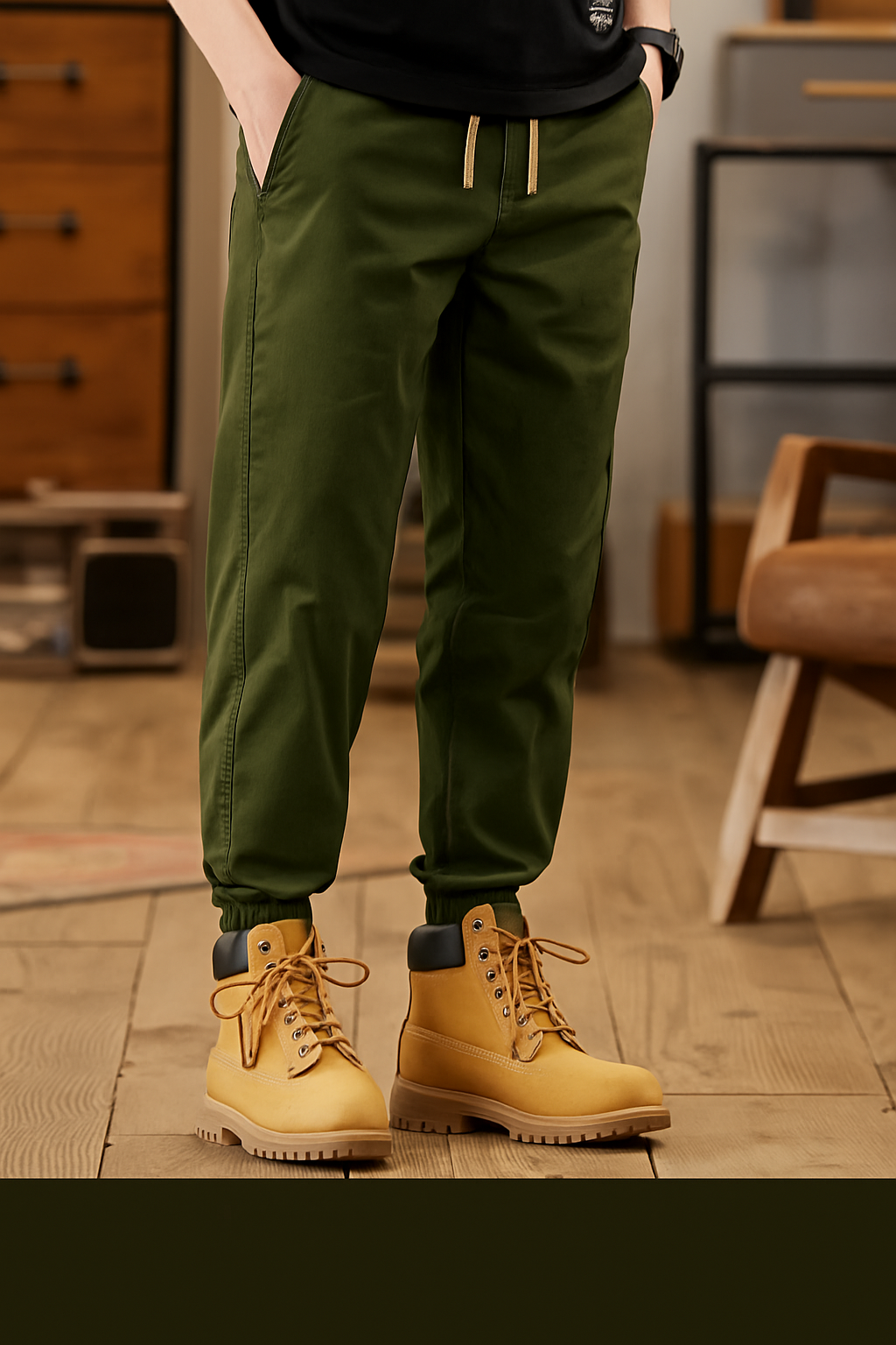 Botas Timberland Clásicas + Jogger Genérico Negro