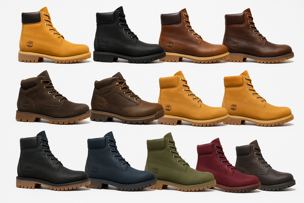 diferentes colores y modelos de botas timberland